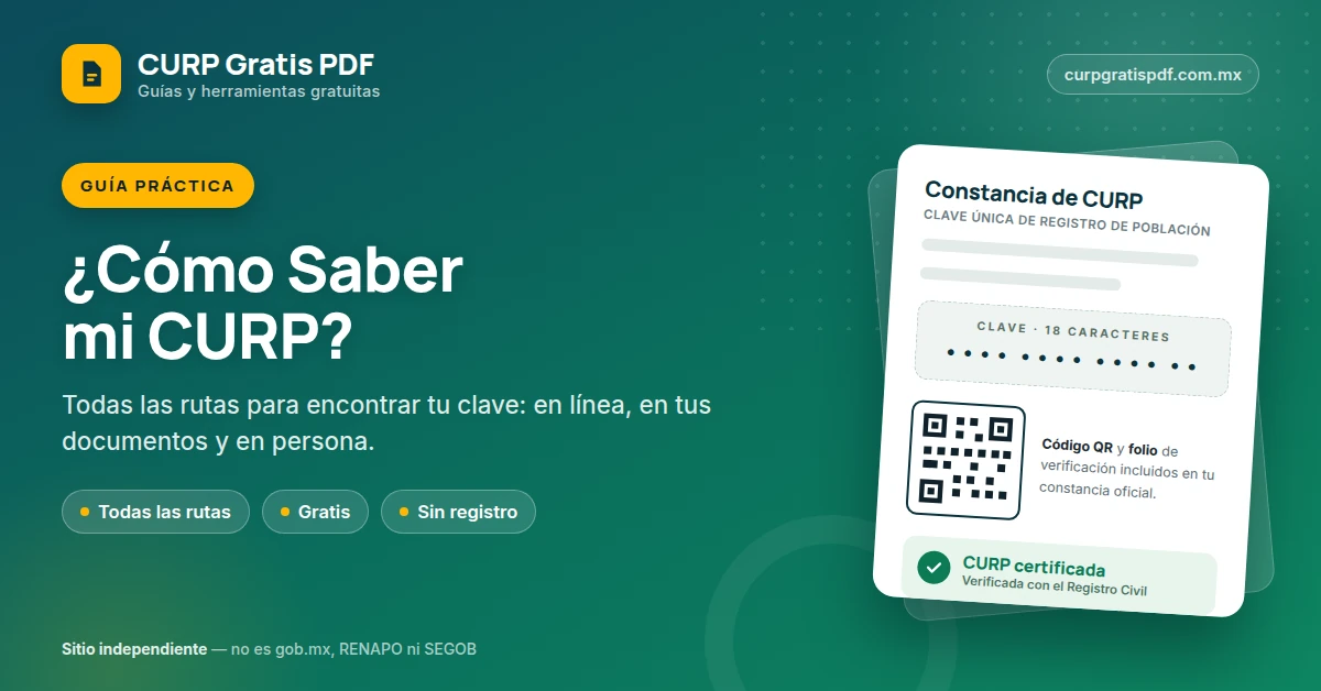 Portada de la guía sobre cómo saber cuál es tu CURP